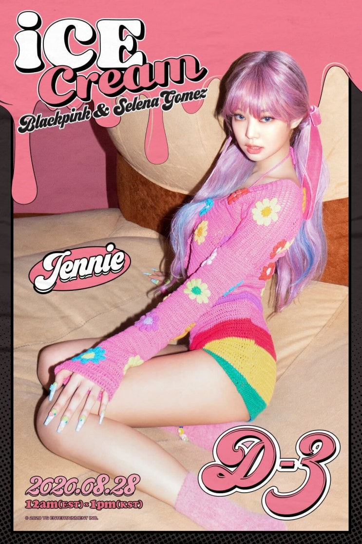 블랙핑크 X 셀레나고메즈 아이스크림 제니 티저 블랙핑크 X 셀레나고메즈 아이스크림 제니 티저