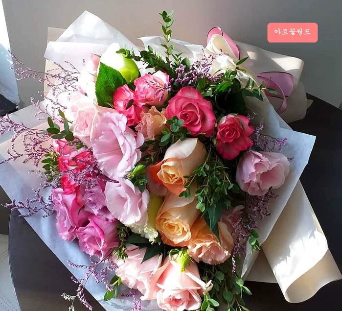  사상 꽃집 감전동 꽃집 아트꽃월드 전국 꽃배달 혼합장미꽃다발1