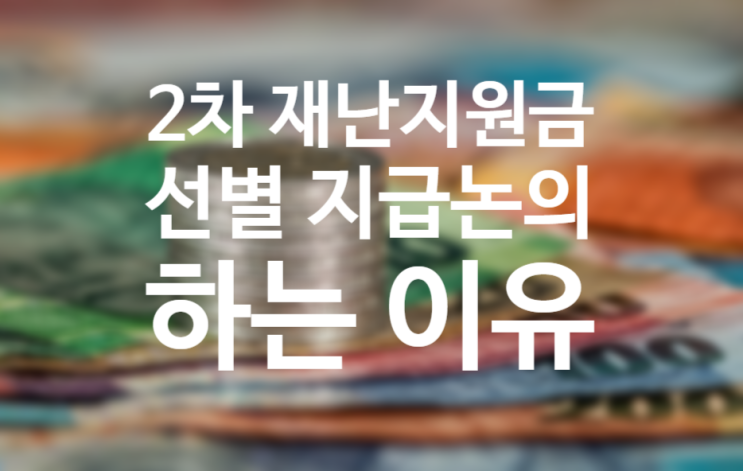 서울 2차 재난지원금 논의 왜 선별적 지원? 스팸문자 주의