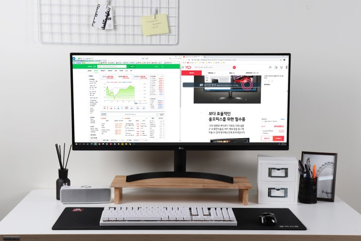  LG 34인치 울트라와이드 모니터 34WL500, 멀티태스킹의 완벽함!
