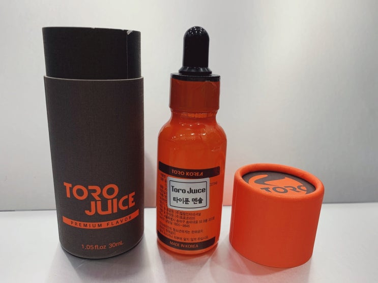  [직접 써 본 전담액상 후기]토로 Toro 쥬스 타이푼멘솔(무향 박하멘솔)액상 리뷰