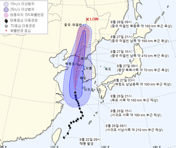 태풍 바비 한국으로 북상 중 대비 방법