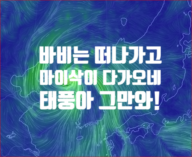  '9호 태풍 마이삭' 예의주시 상태
