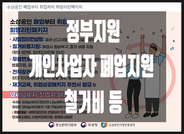 코로나로 인한 자영업자폐업지원 알아보기 코로나로 인한 자영업자폐업지원 알아보기