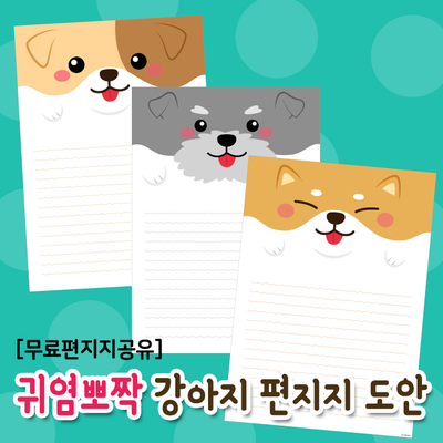  [예쁜편지지] 강아지편지지(시바,슈나우저,시고르자브종)