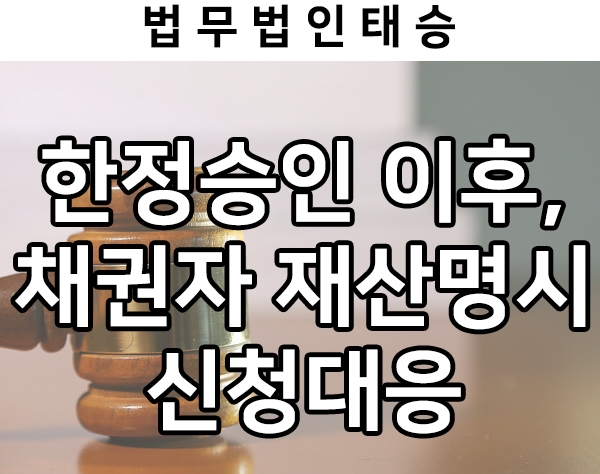  한정승인 이후, 채권자의 재산명시 신청에 대한 대응