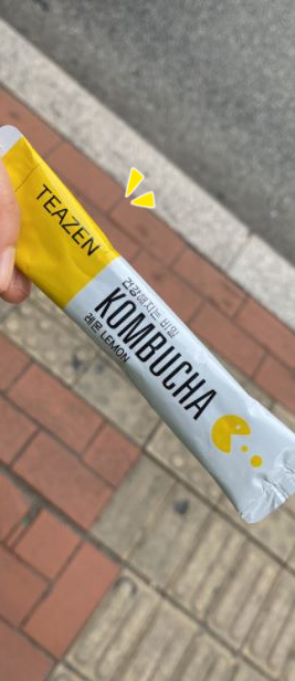  어디서나 가볍게! 티젠 콤부차 운동할때 마시면 좋아요~