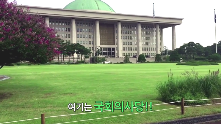  국회의사당 분수대청소 누가하나
