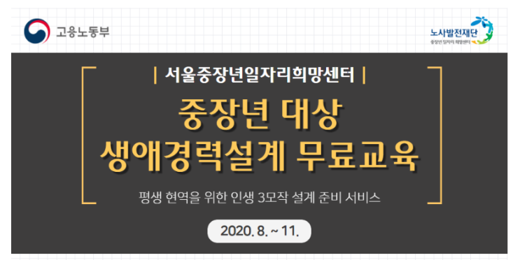  솔데스크 서울중장년일자리희망센터_중장년 대상 생애경력설계