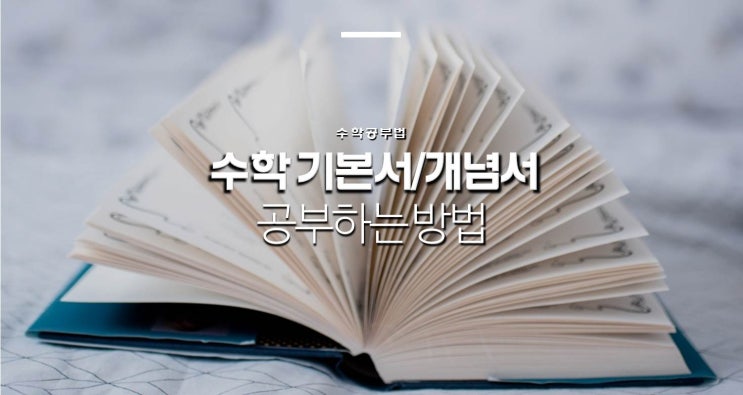 수학 기본서/개념서 공부하는 방법 (by 수학강사 정진우)