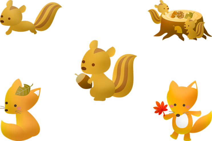 [영유아수업자료]가을-가을동물그림(다람쥐,여우)