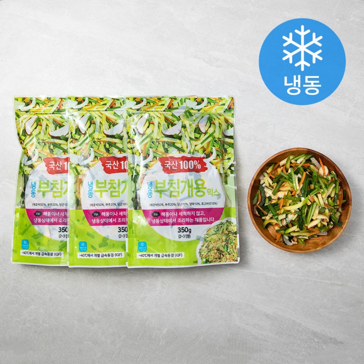  그린피아 냉동 부침개용 믹스 (냉동), 350g, 3개
