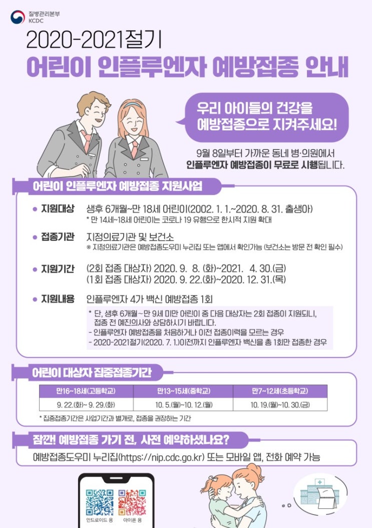  [독감] 2020년 인플루엔자 무료 예방 접종 (서울 저렴한 병원)