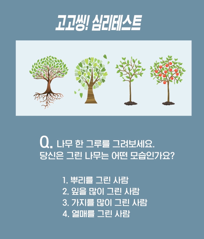  심리테스트, 나무 그리기로 알아보는 나의 성향
