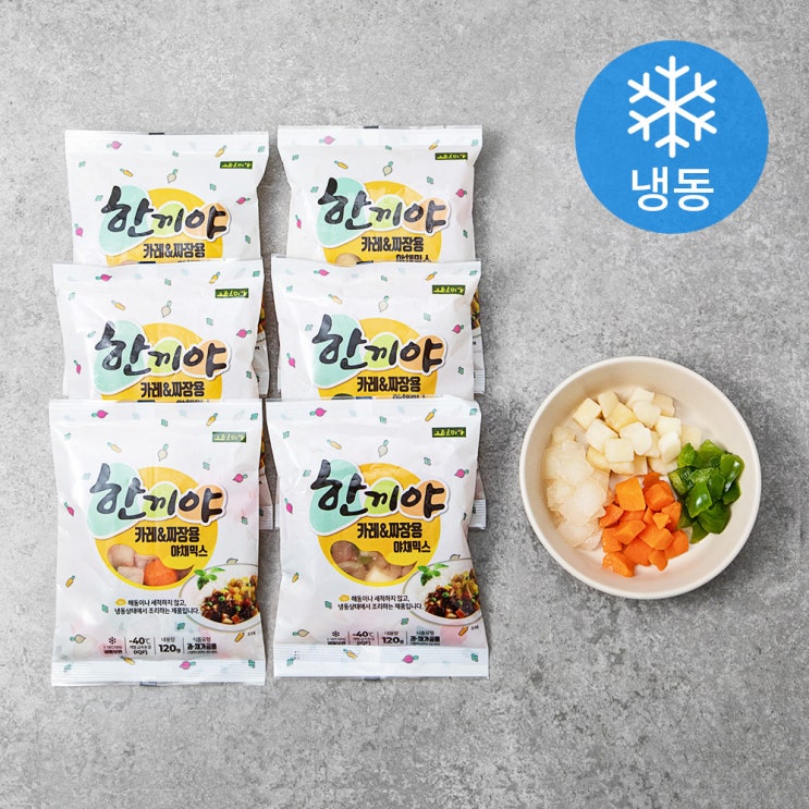 그린피아 한끼야 카레 짜장용 야채믹스 (냉동), 120g, 6개