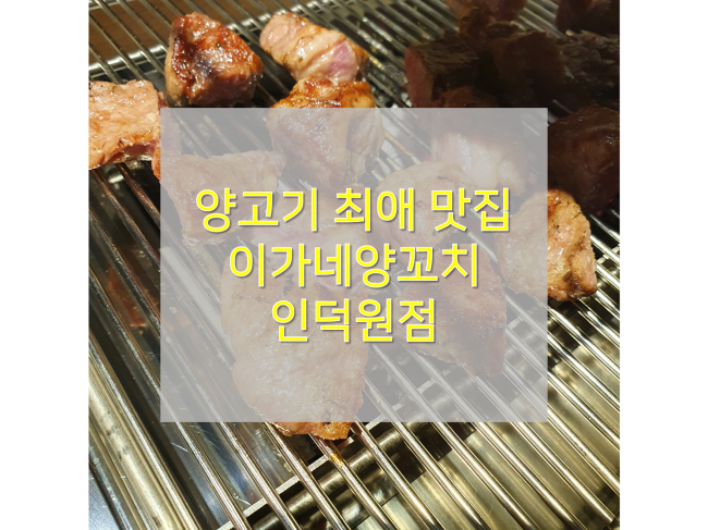  [안양양꼬치 맛집/이가네양갈비양꼬치 인덕원점] : 현재까지 최애 양꼬치집! 시그니쳐 메뉴는 양왕꼬치!