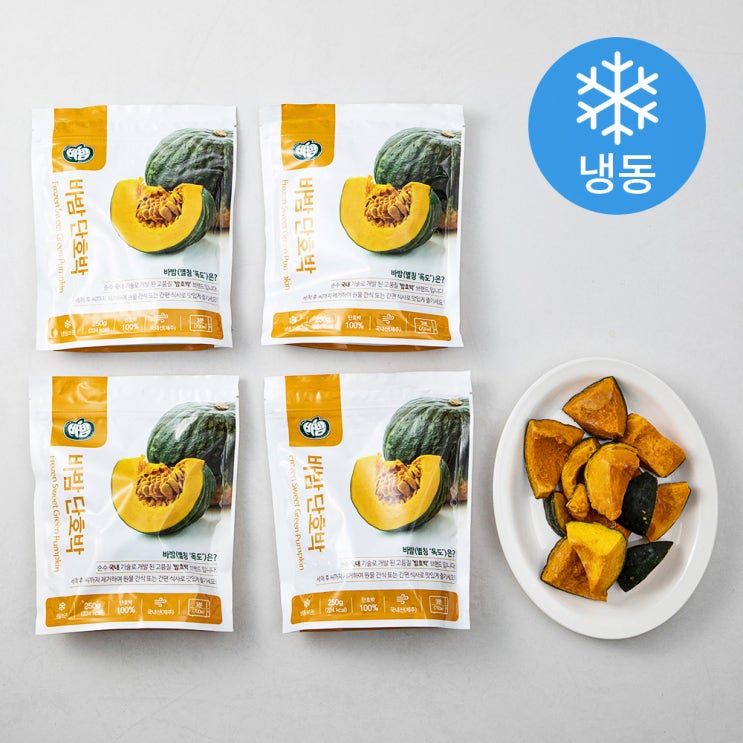  바밤 단호박 (냉동), 250g, 4개