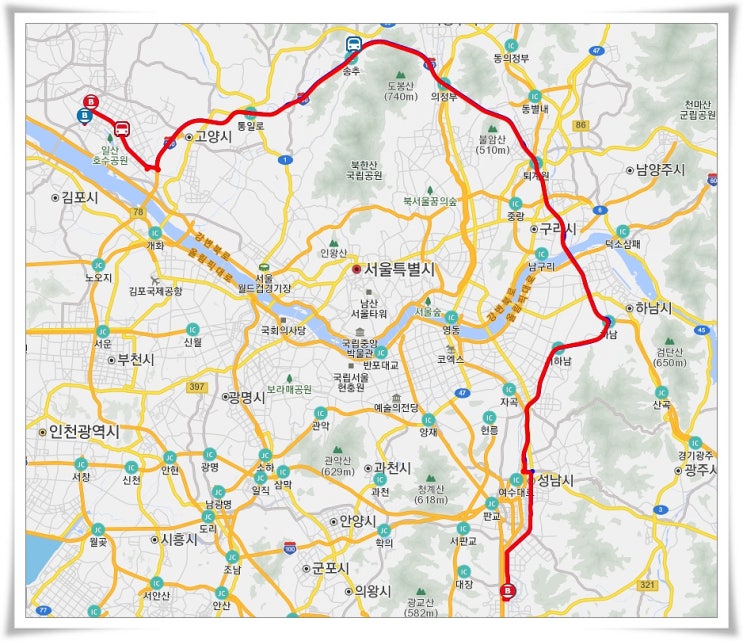  8109번 버스 시간표 운행정보 여기 다 있어요