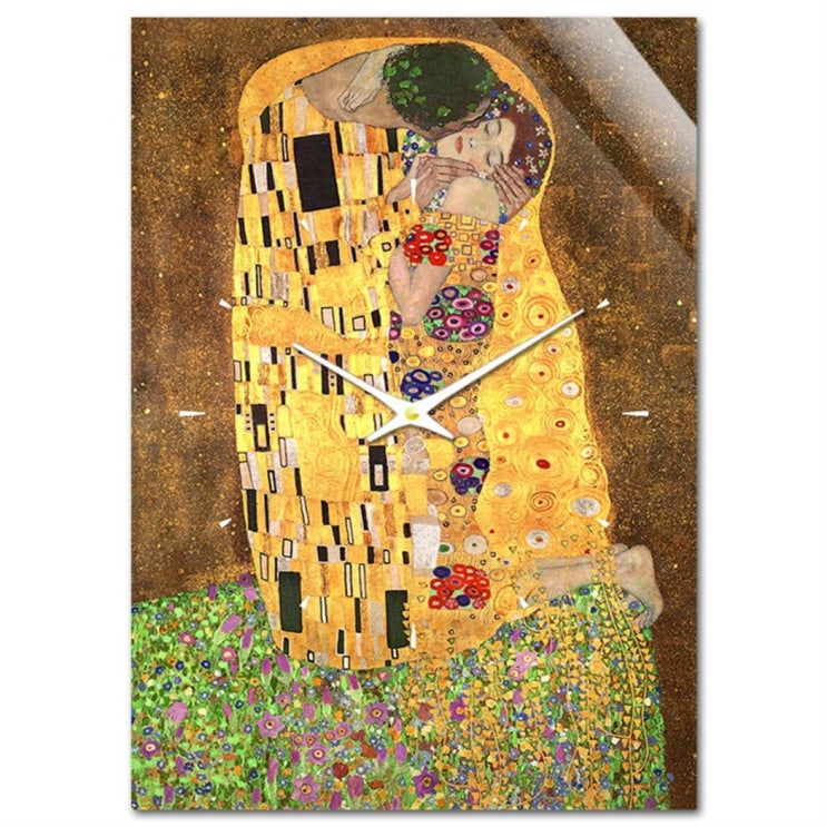  2020년 BEST5상품 더윤 레티나 명화 벽시계 클림트 키스 30 x 42 cm! 하나면 끝납니다!
