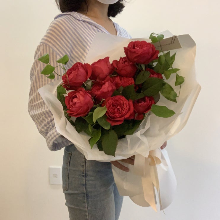  문정동 꽃집 : 반할 수밖에 없는 레드 꽃다발 [하나멜란지]