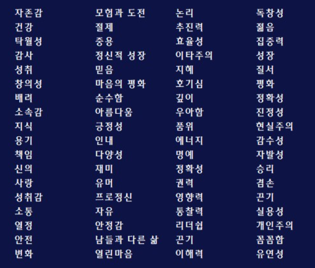  2020년 가치 찾기 릴레이! 나에게 중요한 가치란?(from. 부자세포) 릴레이 지목 (반전매력지구인, 뽀통열기, 율이이모야, 읽고쓰는봄블리, 드로잉캘리)