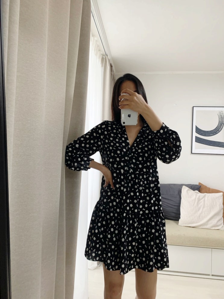  캐주얼룩_자라 세일로 득템한 여름 미니 블랙 원피스 착용 후기