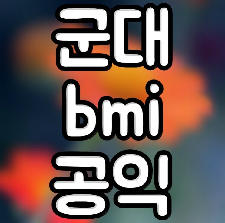  군대 bmi 공익 몸무게 조건과 계산하는 법