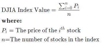 다우존스지수(DJI) 계산방법