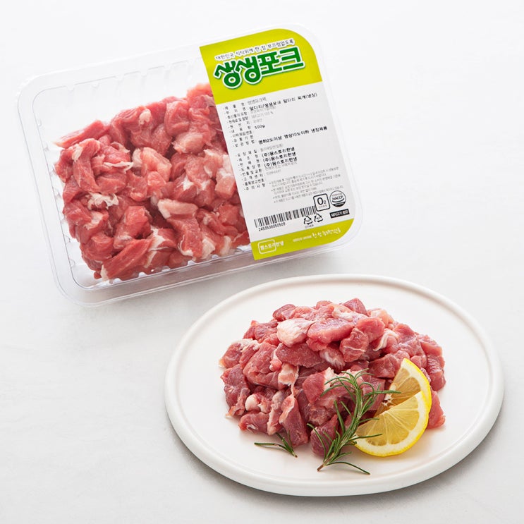  생생포크 앞다리살 찌개용 (냉장), 500g, 1개