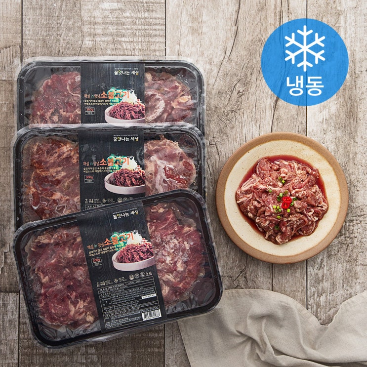 꿀맛나는세상 매실in양념 소불고기 (냉동), 300g, 3팩