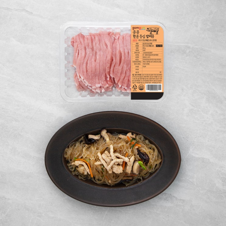  곰곰 한돈 등심 잡채용 (냉장), 400g, 1개