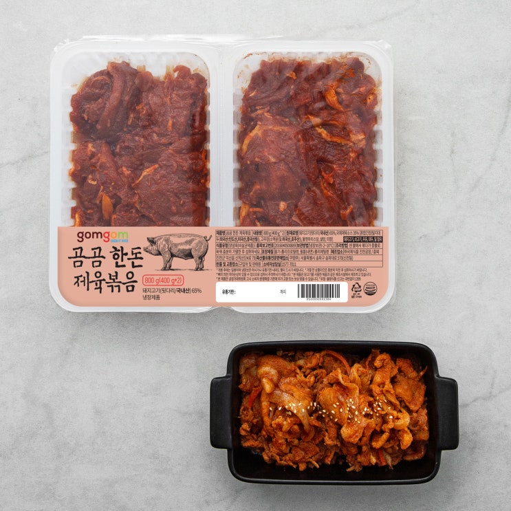  곰곰 국내산 제육 볶음 (냉장), 400g, 2개