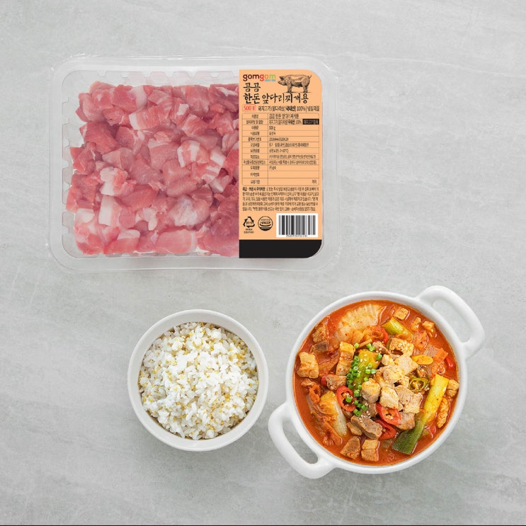  곰곰 한돈 앞다리 찌개용 (냉장), 500g, 1개
