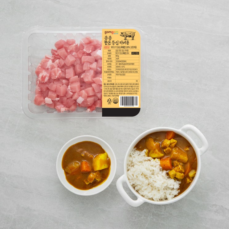 곰곰 한돈 등심 카레용 냉장 400g (냉장), 1개