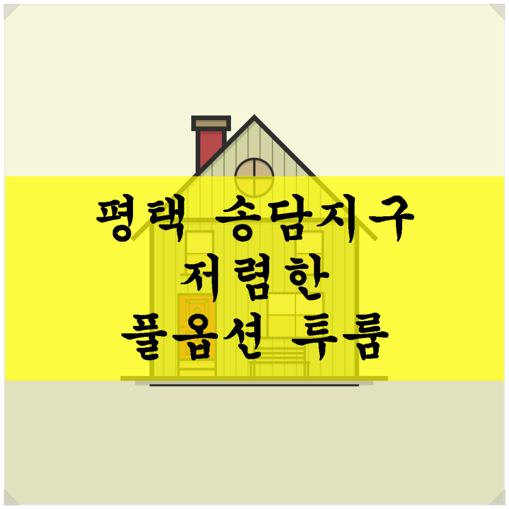  평택 송담지구 풀옵션 투룸 월세. 완전 저렴!!!