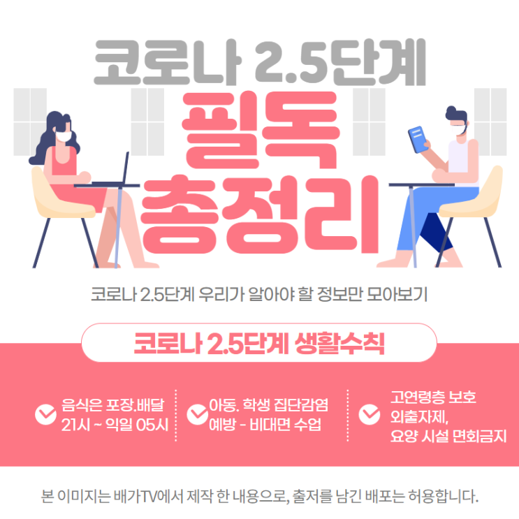 코로나 2.5단계 영화관, 카페, 식당 이용 방법