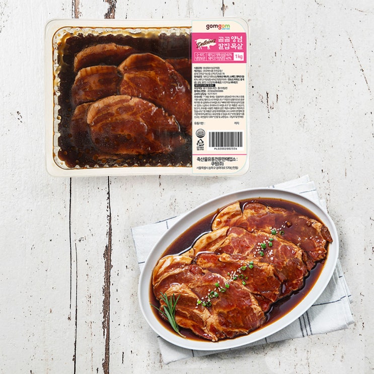  곰곰 양념 칼집 목살 (냉장), 1kg, 1개