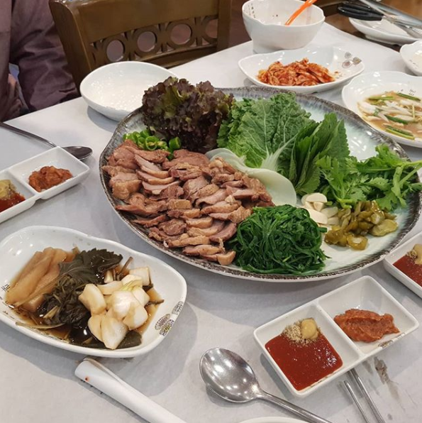  대구 진밭골 맛집 도안동 감나무집 오리 수육 닭백숙