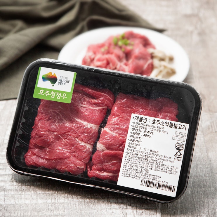  호주산 소고기 척롤 불고기용 (냉장), 400g, 1개