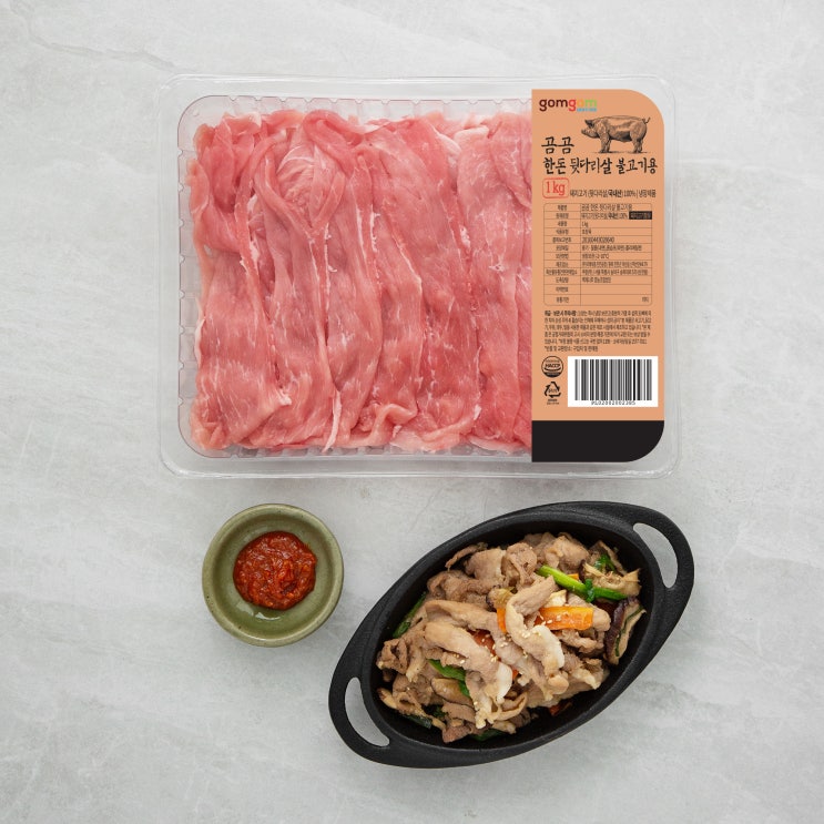 곰곰 한돈 뒷다리살 불고기용 1000g (냉장), 1개