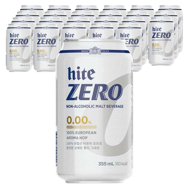  하이트 제로 무알콜 맥주, 355ml, 24개