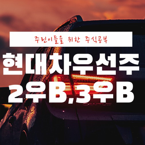  현대차우 주가 배당금 현대차 2우B 3우B 파헤쳐보자! (키너블7)