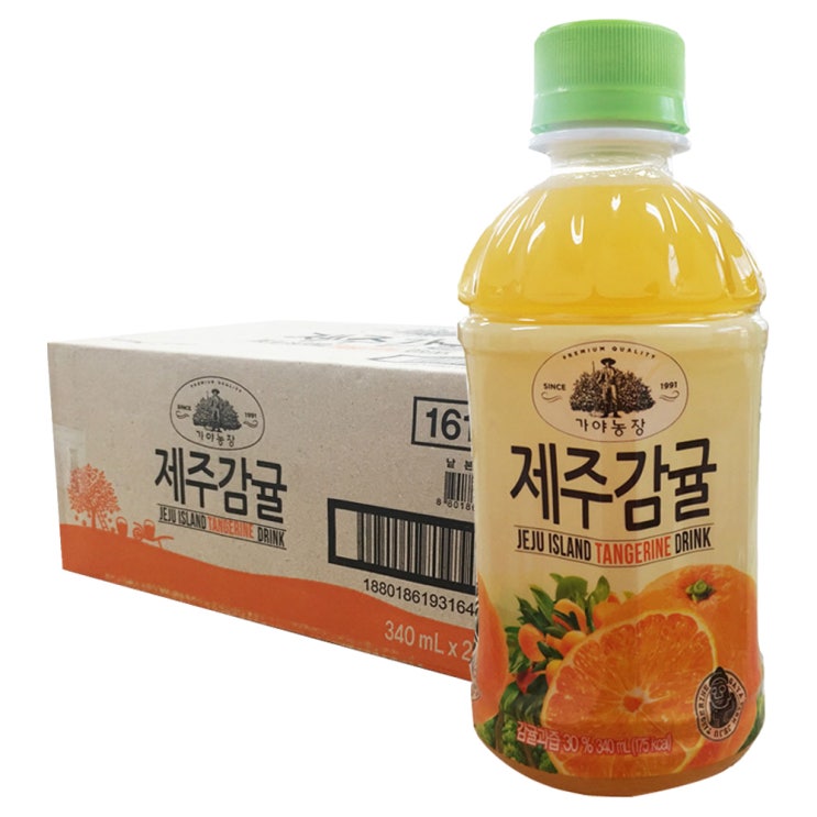 가야농장 제주 감귤주스, 340ml, 24개입