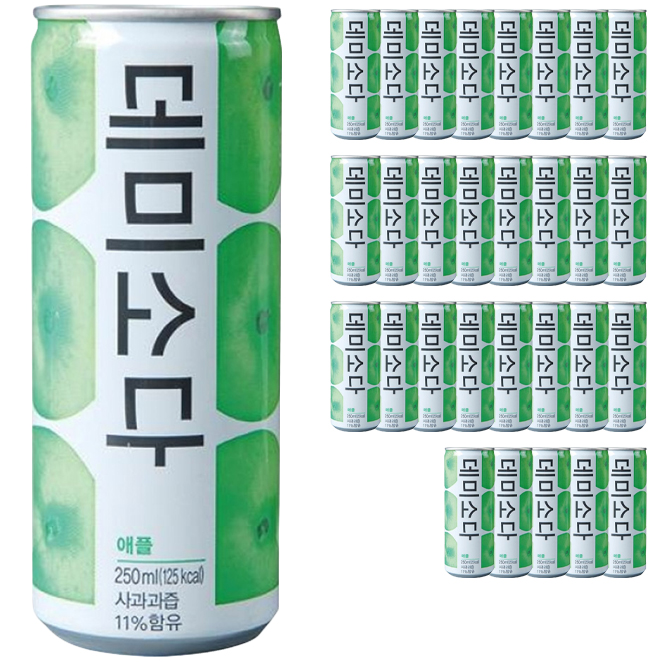  데미소다 애플, 250ml, 30개