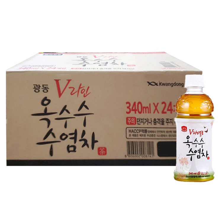  광동옥수수수염차 V라인 음료, 340ml, 24개입