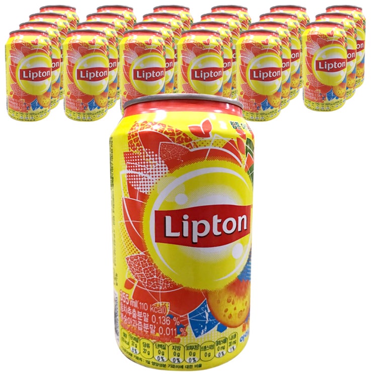 롯데칠성음료 립톤 복숭아, 355ml, 24개