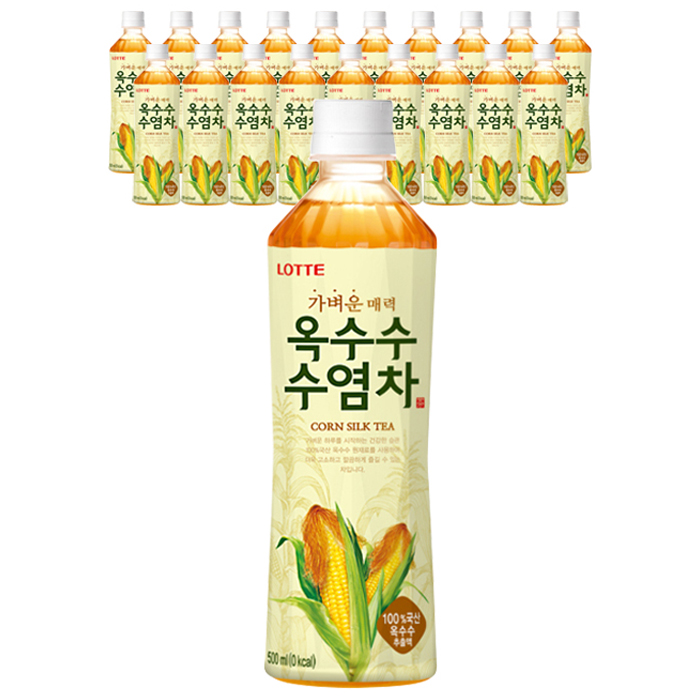  롯데칠성음료 가벼운 매력 옥수수 수염차, 500ml, 20개