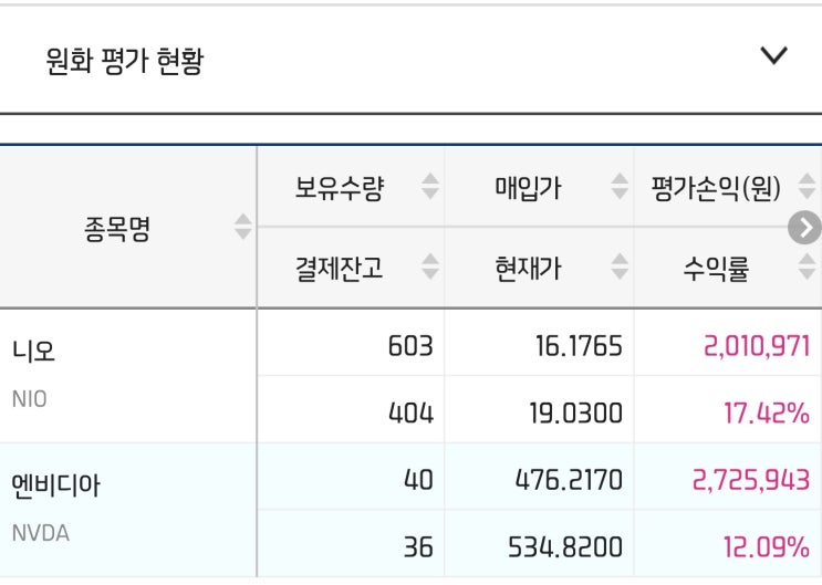  미국 해외주식 잔고현황_20.09.01