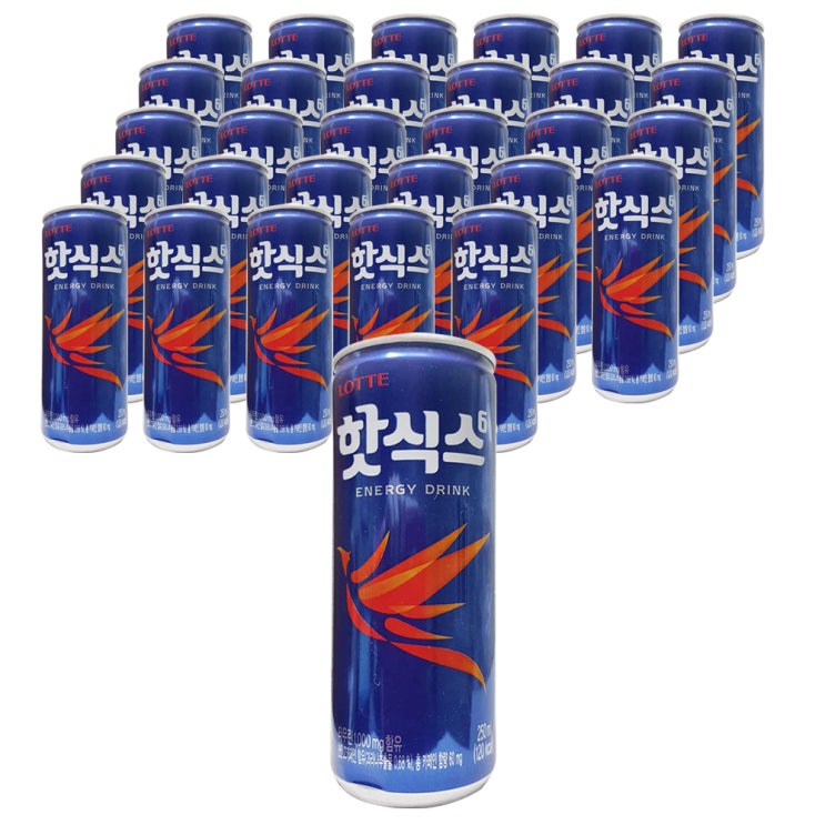  롯데 핫식스 에너지 음료, 250ml, 30개