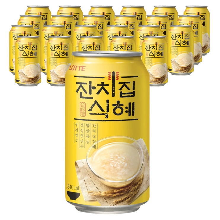  롯데칠성음료 잔치집식혜, 340ml, 24개